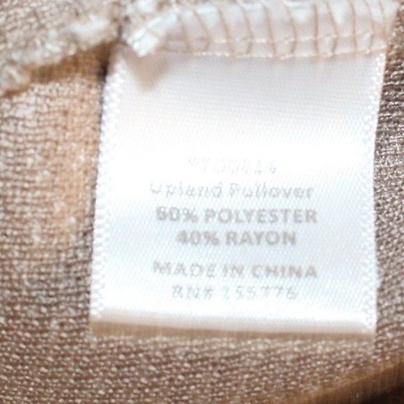 Properly Tied Upland Pullover Herringbone Snap Fleece XL Tan Cream - Picture 6 of 6